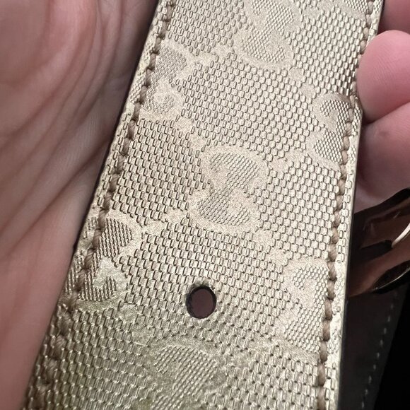 Gucci interlocking phyton belt in gold size - Picture 4 of 6